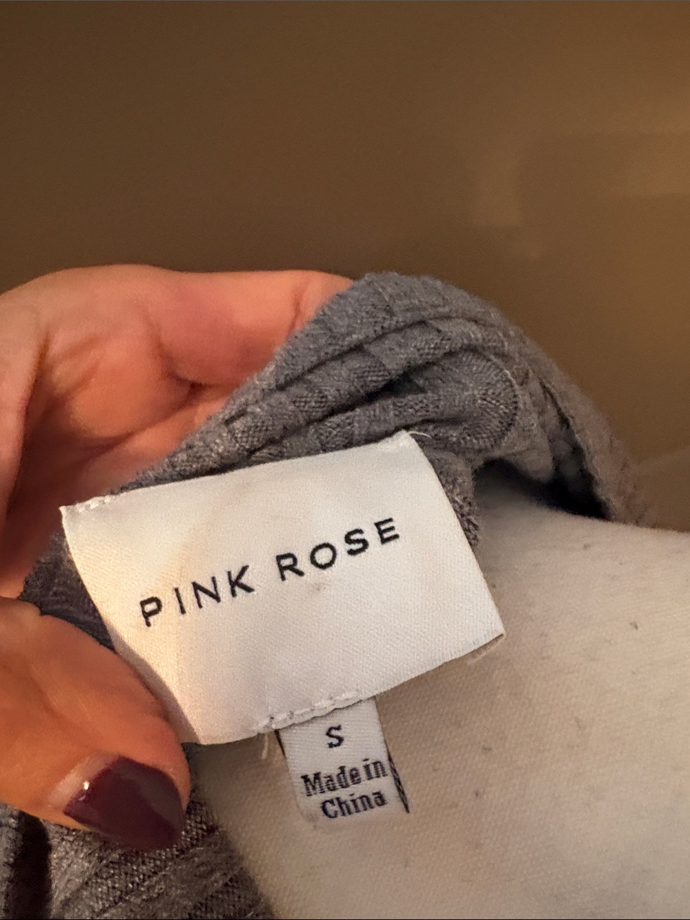 Gray Ribbed Long Button-Front Women's Sweater - Picture 6 of 8